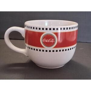 Vintage Coca-Cola Latte Mug by Gibson Retro Red & White Coffee Cup, 28 oz